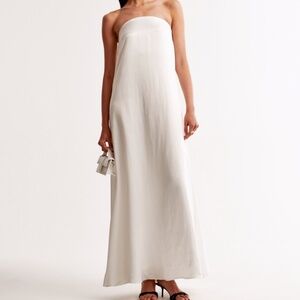 Abercrombie strapless trapeze maxi dress